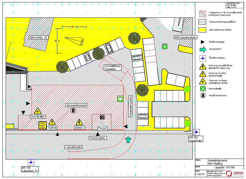 Feuerwehrplan Lageplan